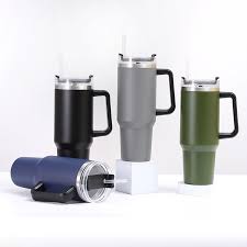 304 stainless steel mug straw ice mug portable coffee mug car mug 40oz handle cup bottle